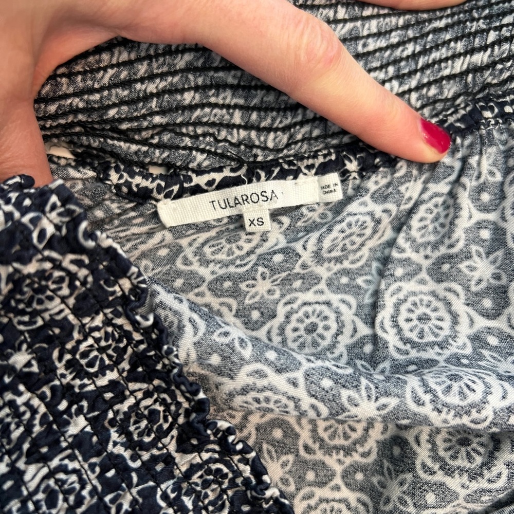 Tularosa Smocked Top Blouse, Size XS - Picture 5 of 6
